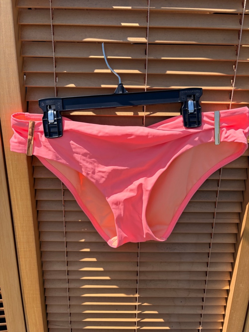 Victoria's Secret Coral Pink Bikini Bottom with Gold Accent